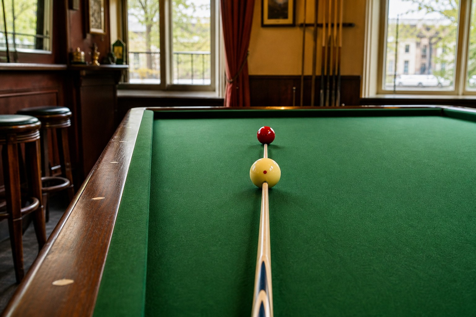 Praktische sport- en spelsetting voor pomerans, krijt en keu: de kleine biljartcontrole vóór je eerste stoot